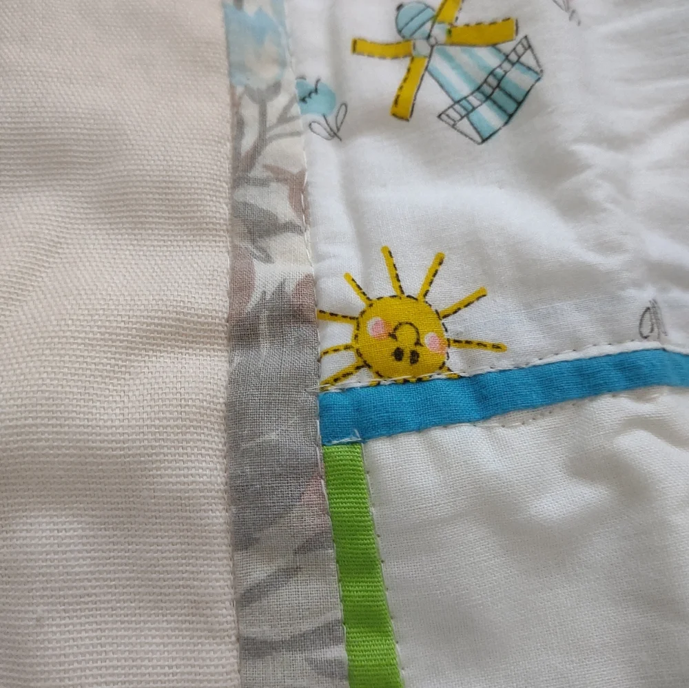 Quilt Patchwork Various Shapes Colors Handmade